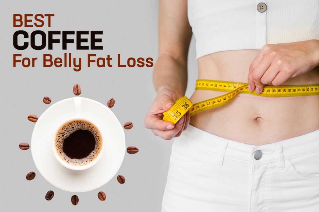 A steaming cup of black coffee known to help with belly fat loss and boost metabolism.